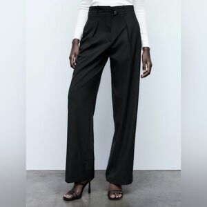 Zara vented straight leg trousers